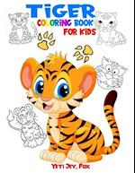 Tiger coloring book for kids