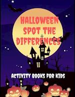 Halloween spot the differences activity books for kids