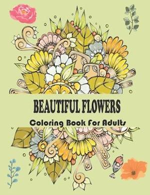 beautiful flowers coloring book for adults