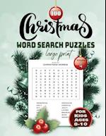 100 christmas word search puzzle large print Volume 4 for Kids Ages 8-10