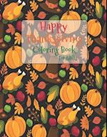 Happy Thanksgiving Coloring Book For Adults