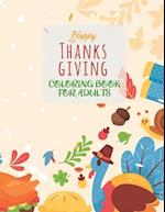 Happy Thanksgiving Coloring Book For Adults