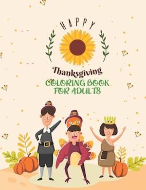 Happy Thanksgiving Coloring Book For Adults