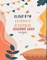 Happy Thanksgiving Coloring Book For Adults