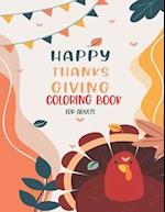 Happy Thanksgiving Coloring Book For Adults