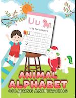 Animal Alphabet Coloring And Tracing