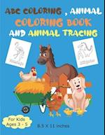ABC Coloring, Animal Coloring Book and Animal Tracing