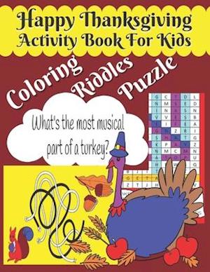 Happy Thanksgiving Activity Book For Kids