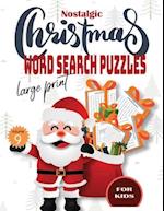 Nostalgic christmas word search puzzles large print Volume 9 for Kids