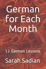 German for Each Month