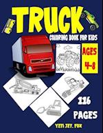 Truck Coloring Book for kids ages 4-8