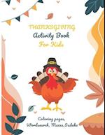 Thanksgiving Activity Book For Kids