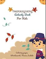 Thanksgiving Activity Book For Kids