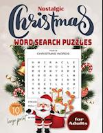 Nostalgic christmas word search puzzles large print for Adults Volume10