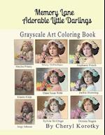 Memory Lane Adorable Little Darlings: Grayscale Art Coloring Book 