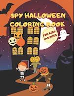 Spy Halloween Coloring Book For Kids 2-5 ages