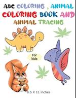 ABC Coloring, animal coloring Book and animal tracing