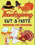 Thanksgiving Cut & Paste Workbook for Preschool