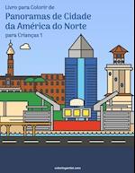 Livro para Colorir de Panoramas de Cidade da América do Norte para Crianças 1