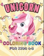 Unicorn Coloring Book for Kids Ages 4-8