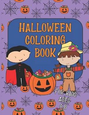 Halloween Coloring Book for Kids Ages 4-8