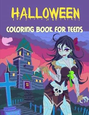 Halloween Coloring Book for Teens