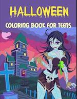 Halloween Coloring Book for Teens