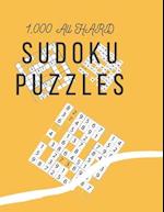 1,000 All HARD Sudoku Puzzles