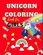 Unicorn coloring book for girls