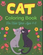 CAT Coloring Book For Kids Girls Ages 4-8