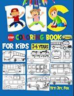 Bus coloring book for kids 3-6