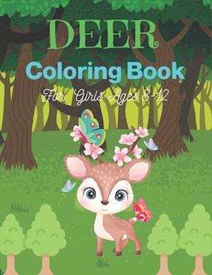 DEER Coloring Book For Girls Ages 8-12