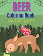 DEER Coloring Book For Kids Ages 5-7