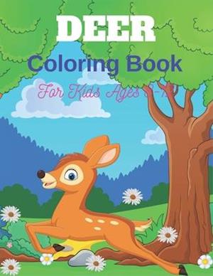 DEER Coloring Book For Kids Ages 8-12