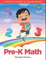 Pre-K Math: A Write, Count & Color Book 