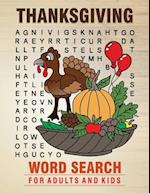 Thanksgiving Word Search for Adults and Kids