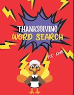 Thanksgiving Word Search for Kids
