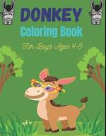 DONKEY Coloring Book For Boys Ages 4-8