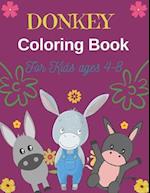 DONKEY Coloring Book For Kids Ages 4-8