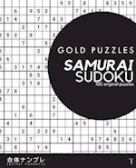 Gold Puzzles Samurai Sudoku Book 1: 100 original samurai sudoku puzzles 