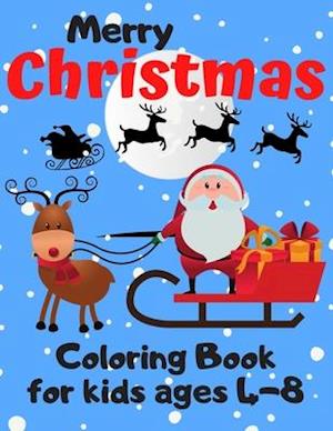 Merry Christmas Coloring Book for Kids Ages 4-8