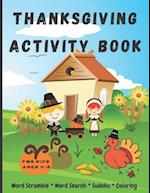 Thanksgiving Activity Book For Kids