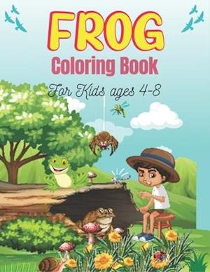 FROG Coloring Book For Kids Ages 4-8