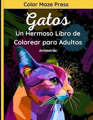 Gatos - Un Hermoso Libro de Colorear para Adultos