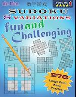 276 Kanji Sudoku Puzzles, Fun and Challenging, 8 Variations, Volume 1