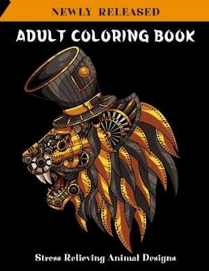 Adult Coloring Book Stress Relieving Animal Designs