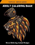 Adult Coloring Book Stress Relieving Animal Designs