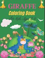 GIRAFFE Coloring Book For kids Ages 4-8