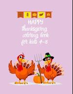 HAPPY thanksgiving coloring book for kids 4-8