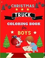 Christmas Truck coloring book for boys